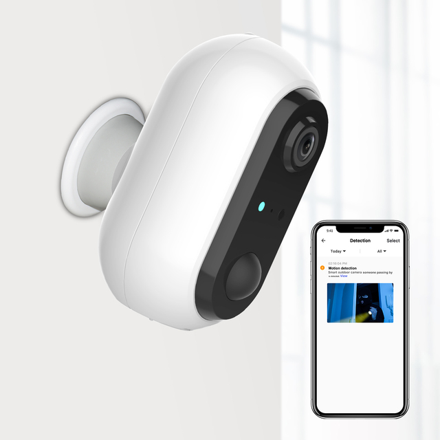 Tuya Smart 1080p Outdoor Home Camera with Weatherproof Night Vision 2MP Lens Supports WiFi & Tuya APP-Screw/Magnetic Mount