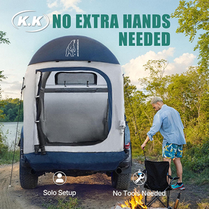 Kawagebo <span class=keywords><strong>Kamp</strong></span> (KK) 6.6' X 5.3' Gonflable 3.2 ㎡   Tente de camping multifonctionnelle en tissu Oxford pour coffre de voiture - Product Image 2
