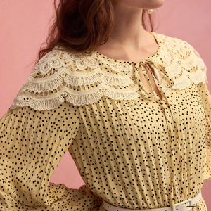 Phụ Nữ 2025 Mùa Hè Mới Thời Trang Có Là Một Lót Phong Cách Ren Ăn Mặc Cổ Điển Dài Tay Áo Nữ Dresses Áo Mujer - Product Image 2