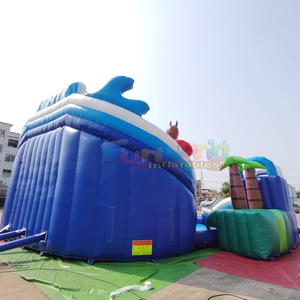 <b>Large</b> outdoor kids bouncy castle parc aquatique gonflable penguin theme inflatable water parks <b>slide</b> for adults - Product Image 5