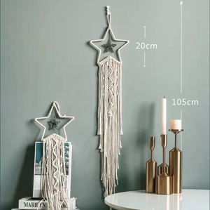 Style bohème tissé <span class=keywords><strong>attrape</strong></span>-rêves maison décoration murale coton <span class=keywords><strong>macramé</strong></span> fait à la main étoile lune tapisserie - Product Image 5