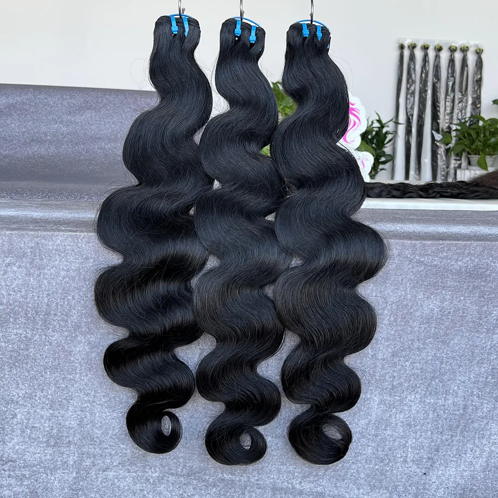 Großhandel Rohes Körperwellen-Bündel menschliches Haar Anbieter 12A Grad unverarbeitetes rohes Remy vietnamesisches Haar
