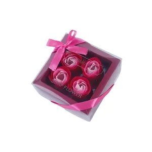 Set Regalo di 4 Fiori di Sapone Creativi, Rose di Sapone Fatte a Mano per la Festa della Mamma e San Valentino, Fiori di Sapone Economici - Product Image 5