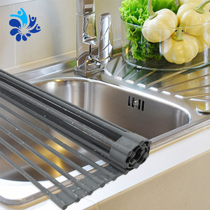 ที่คว่ำจานซิลิโคนขนาด L แบบพับได้ สำหรับจัดเก็บในครัว - Product Image 1