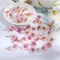 Multicolor mini handgemaakte kunstzijde bloesem bloemknoppen DIY krans cadeaudoos voor bruiloft kerst huis feest knutsel decoratie