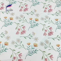 Weißer bedruckter Polyester-Georgette-ähnlicher 4-Wege-Stretch-Gewebe mit Aquarell-Blumenmuster für Kleider, Sofas, Hochzeiten, Jungen & Mädchen