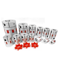 Accouplement à mâchoires flexibles en aluminium avec araignée élastique et Rotex Accouplement d'arbre flexible personnalisable OEM Accouplement en prune