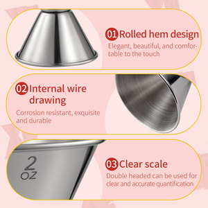 バーテンダージガーステンレススチールカクテル測定酒アルコールジガー測定ダブルジガー測定1オンス2 oz - Product Image 6