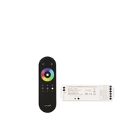 Controlador LED RGB de 6A4/Canal, DC12V/24V, Control Remoto Táctil RF, Atenuación Suave, Modos de Cambio de Color, Control Inalámbrico de Larga Distancia