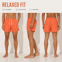 Shorts de bain personnalisés brodés, légers, 100 % polyester, séchage rapide, cordon de serrage, coupe décontractée, pour hommes, été, fabricant OEM ODM