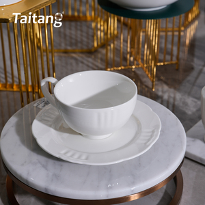 Suministros para restaurantes, vajilla de porcelana de cerámica blanca personalizada al por mayor, vajilla para cafetería y restaurante - Product Image 5