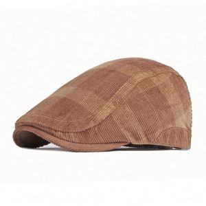 Gorra plana de pana retro británica para hombre y mujer, estilo boina, ideal para primavera, otoño e invierno, venta al por mayor. - Product Image 1