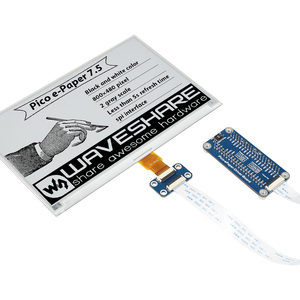 Module d'affichage E-Paper E-Ink Waveshare 7,5 pouces pour Raspberry Pi Pico 800X480 Noir / Blanc SPI - Product Image 1