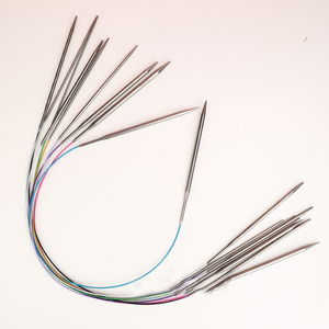 Aguja circular de <span class=keywords><strong>madera</strong></span> de alta calidad de 62cm de largo, 10 tamaños, suéter colorido, bufanda, aguja de tejer - Product Image 3