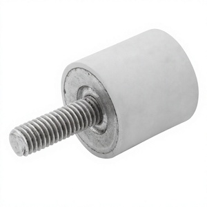 K1318 ยางกันกระแทกชนิด D พร้อมเกลียวภายนอก M6x18 เส้นผ่านศูนย์กลาง 20 มม. สูง 15 มม. สแตนเลส 1.4401 แกนยางธรรมชาติ - Product Image 1