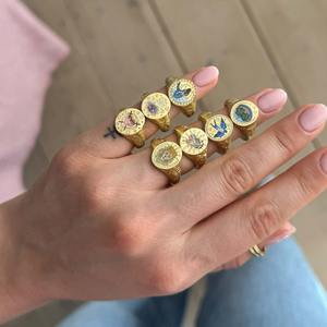 Anillo de Acero Inoxidable Chapado en Oro de 18K con Diseño de León y Sirena, Moderno y Popular para el Día de San Valentín, Tiktok PVD - Product Image 4