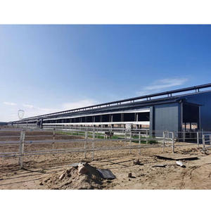 Abri d'élevage extérieur moderne 6x9m, structure en acier, toit en tôle galvanisée, ferme, bétail, moutons, chevaux, poulailler - Product Image 5