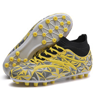 Nouveau produit 2025 – Chaussures de football montantes à lacets imprimées, style mode, vente en gros d'usine, très populaires, pour l'entraînement et le sport, pour enfants
