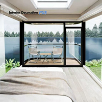 Maison Capsule Préfabriquée de Luxe PX5 en Aluminium, Design Européen, Structure Conteneur, pour Bureau, Salon, Appartement