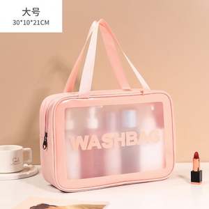 Bolsa de almacenamiento portátil para maquillaje de baño para mujer, neceser de viaje impermeable, bolso de ducha para mujer - Product Image 5