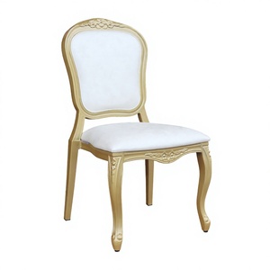<b>Stackable</b> Luxury Modern Metal Restaurant Furniture Wedding <b>Dining</b> <b>Chair</b> with Soft Upholstery for Events - Product Image 3