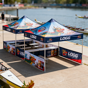 Gazebo Personalizado <span class=keywords><strong>6x3</strong></span>, Carpa <span class=keywords><strong>Plegable</strong></span> Comercial para Exteriores 20x10, Carpa Resistente 10x20, Toldos 3x3 para Eventos - Product Image 4