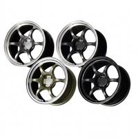 4 pièces de jantes en alliage forgées RG-D2 de 16 pouces 8J X100, finition noire usinée, pour les séries EK EG Integra Type R
