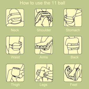 Pop <span class=keywords><strong>Relax</strong></span> Spa Gesunde Pflege 11 Ball Hot Stone Infrarot-Heiz massage gerät Schmerz linderung Körper therapie Turmalin-Massage projektor - Product Image 6