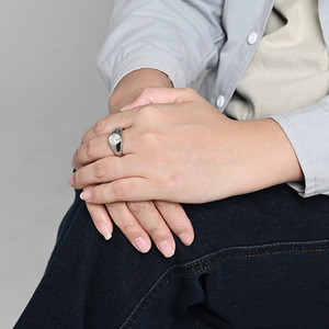 Unisex Cross <b>Ring</b> Titanium Steel Gold Black Silver Simple Elegant Gift Jewelry - Product Image 2