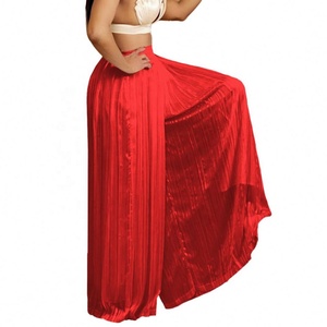 <span class=keywords><strong>Pantaloni</strong></span> Lunghi <span class=keywords><strong>con</strong></span> Fascia Elastica in Vita e Spacco Laterale, Vendita Calda - Product Image 6
