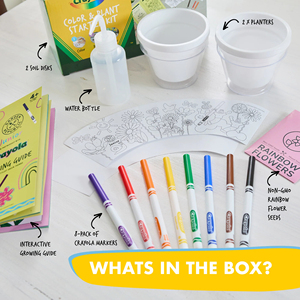 Kit de Jardinage Créatif pour Enfants : Pot de Coloriage DIY, Cadeau Idéal - Garden Republic Jnr <span class=keywords><strong>Crayola</strong></span> Color & Plant Starter Kit - Product Image 2