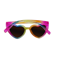 2025 plus récent à la mode coeur forme arc-en-ciel cadre nouveauté lunettes de soleil lunettes de fête pour les femmes