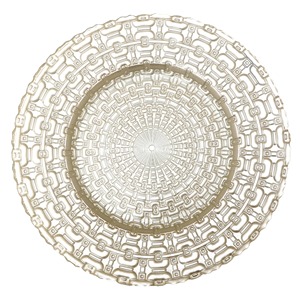 Assiettes de présentation rondes en plastique doré écologiques de 13 pouces, lot de 4 pièces pour la décoration de la maison et des hôtels - Product Image 6