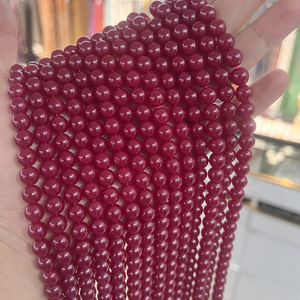 ลูกปัดทับทิมพลอยธรรมชาติขนาด8มม. ลูกปัดแบบร้อยลูกปัดสำหรับทำเครื่องประดับแบบทำมือเป็นของขวัญวันเกิดสำหรับผู้หญิงและผู้ชาย - Product Image 2