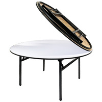 Table de restaurant pliante en bois moderne à prix de gros pour mariages, banquets, repas en extérieur et usage hospitalier