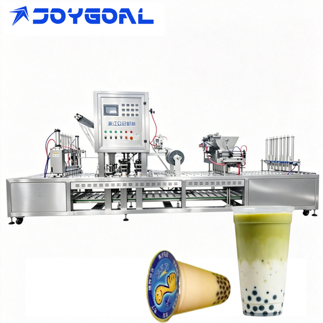 Factory Auto Plastic Paper Boba Bubble Tea Cups Seal Machine for Jelly Juice Yogurt Mineral Water Noodle Cup Tray Packing