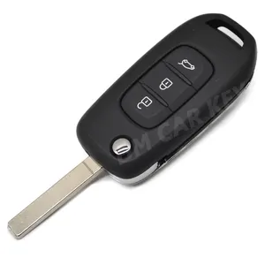 Remote Flip Car Key Case Replacement For Renault Megane Logan Kaptur Kadjar Symbol Remote Folding Key Shell 3buttons