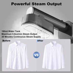 Défroisseur Vapeur Portable 190 ml, Fer à Vapeur Électrique 1300 W pour Usage Domestique avec Protection Anti-Brûlure à Sec - Product Image 6