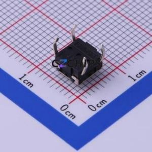 B3W-1000 Tactile Switch Through hole Component (THT)-4P,6x6mm Switch Single Pole Single Throw Round Button Through Hole 6mm - Product Image 2