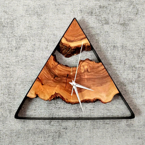 Handcrafted Live Edge Wood <b>Wall</b> <b>Clock</b>, Natural Rustic Statement <b>Decor</b>, Wooden <b>Wall</b> Art, Modern Country Home Accent - Product Image 1