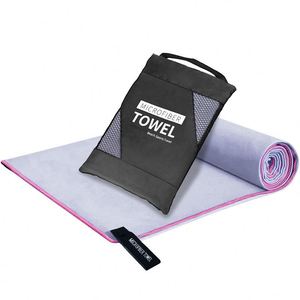 <b>Microfiber</b> Suede Plain Dyed Quick-Dry Solid Color Sports <b>Towel</b> with Custom Logo for Fitness Gym Outdoor <b>Beach</b> Use - Product Image 1
