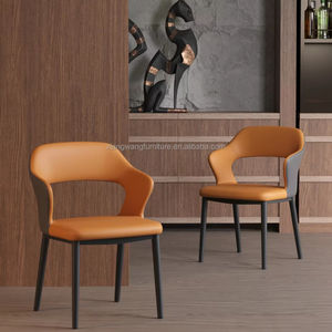 Mobilier de maison nordique <span class=keywords><strong>fauteuil</strong></span> en <span class=keywords><strong>cuir</strong></span> de luxe chaise de salle à manger siège Design moderne pour salle à manger cuisine chaises de loisirs - Product Image 2