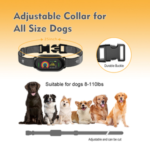 Collier de dressage anti-aboiement Pro étanche IP67 avec écran TFT, <span class=keywords><strong>correcteur</strong></span> d'aboiement humain rechargeable avec modes vibration/son - Product Image 6
