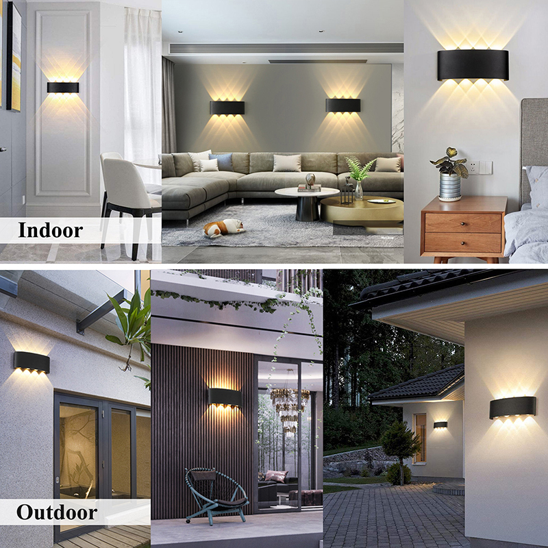 Indoor Lighting Wall Lamp Home Decor Modern Wall Mounted Lighting up and Down LED Black Plastic Dome 20 IP65 Titan Black 2 Light · image 5