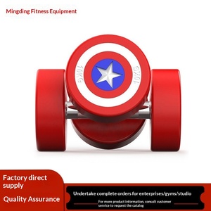 Manubrio in Acciaio Captain America per Allenamento in Palestra, Rivestito in Gomma, Ecologico, Inodore, per <span class=keywords><strong>Fitness</strong></span> Professionale e Personale - Product Image 4