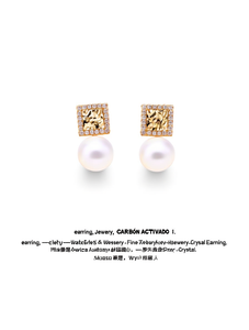 Orecchini a Perno in Argento 925 Placcato con Cristalli e Strass, Design Geometrico, Gioielli Classici da Donna, Idea Regalo - Product Image 1