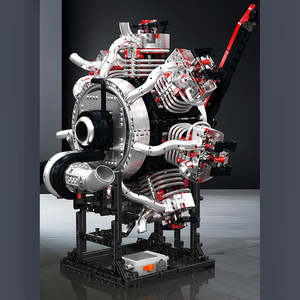 Nouvelle tendance Radial Aviation <span class=keywords><strong>moteur</strong></span> blocs de construction Science et éducation modèle Power Drive enfant STEM jouet adulte cadeau créatif - Product Image 3