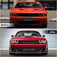 Kit carrosserie large d'usine pour Dodge Challenger 2015-2023 – Amélioration du pare-chocs avant et arrière, capot, style SRT, kit de conversion large