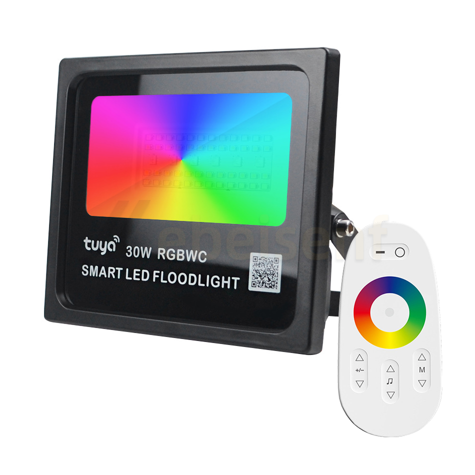 Tuya умный Wi-Fi ZigBee Светодиодный прожектор AC 220 В 30 Вт наружный IP66 водонепроницаемый алюминиевый корпус RGB прожектор с радиочастотным пультом дистанционного управления