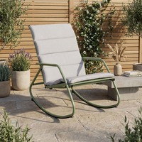 Chaise longue à bascule moderne, imperméable, portable, légère, en tissu, pour l'extérieur, confortable, pour patio, jardin, cour, parc